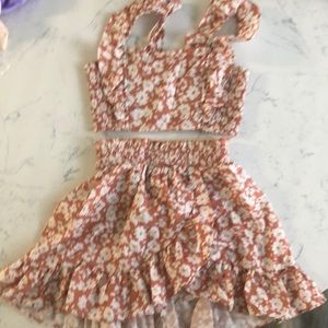 SHEIN crop top ans skirt set